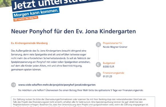 Unser Crowdfunding Projekt mit der Volksbank Hochsauerland eG Marsberg