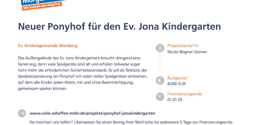 Unser Crowdfunding Projekt mit der Volksbank Hochsauerland eG Marsberg